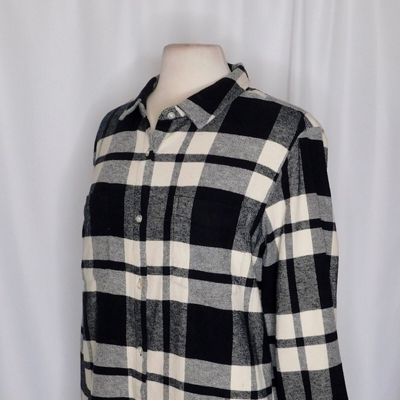 NWT!! THREAD & SUPPLY Baxter Plaid Shirt Black & Beige Buttondown Flannel Large - Picture 8 of 16